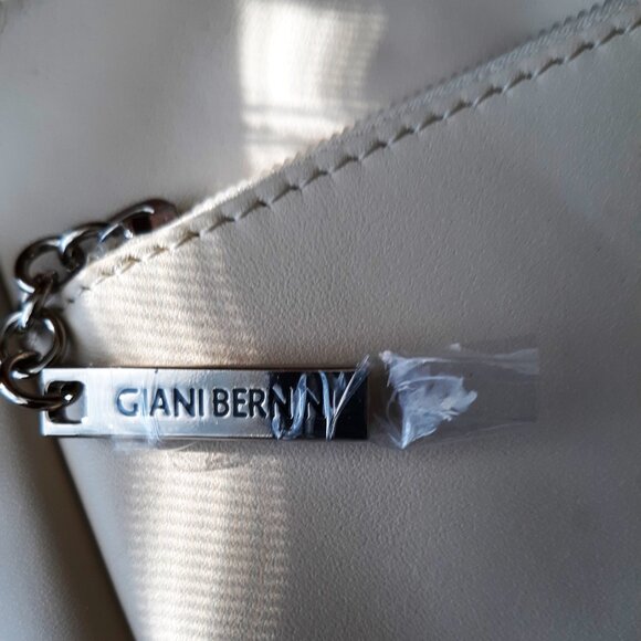 Giani Bernini Leather Woman's Shoulder Bag Off White - Picture 12 of 13